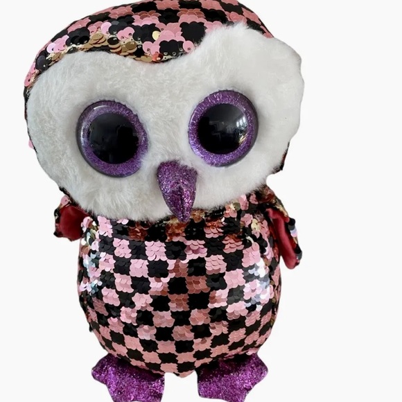 Ty Flippables Checks the Owl Retired - Picture 2 of 9